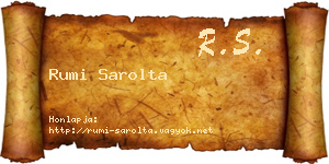 Rumi Sarolta névjegykártya