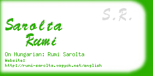 sarolta rumi business card